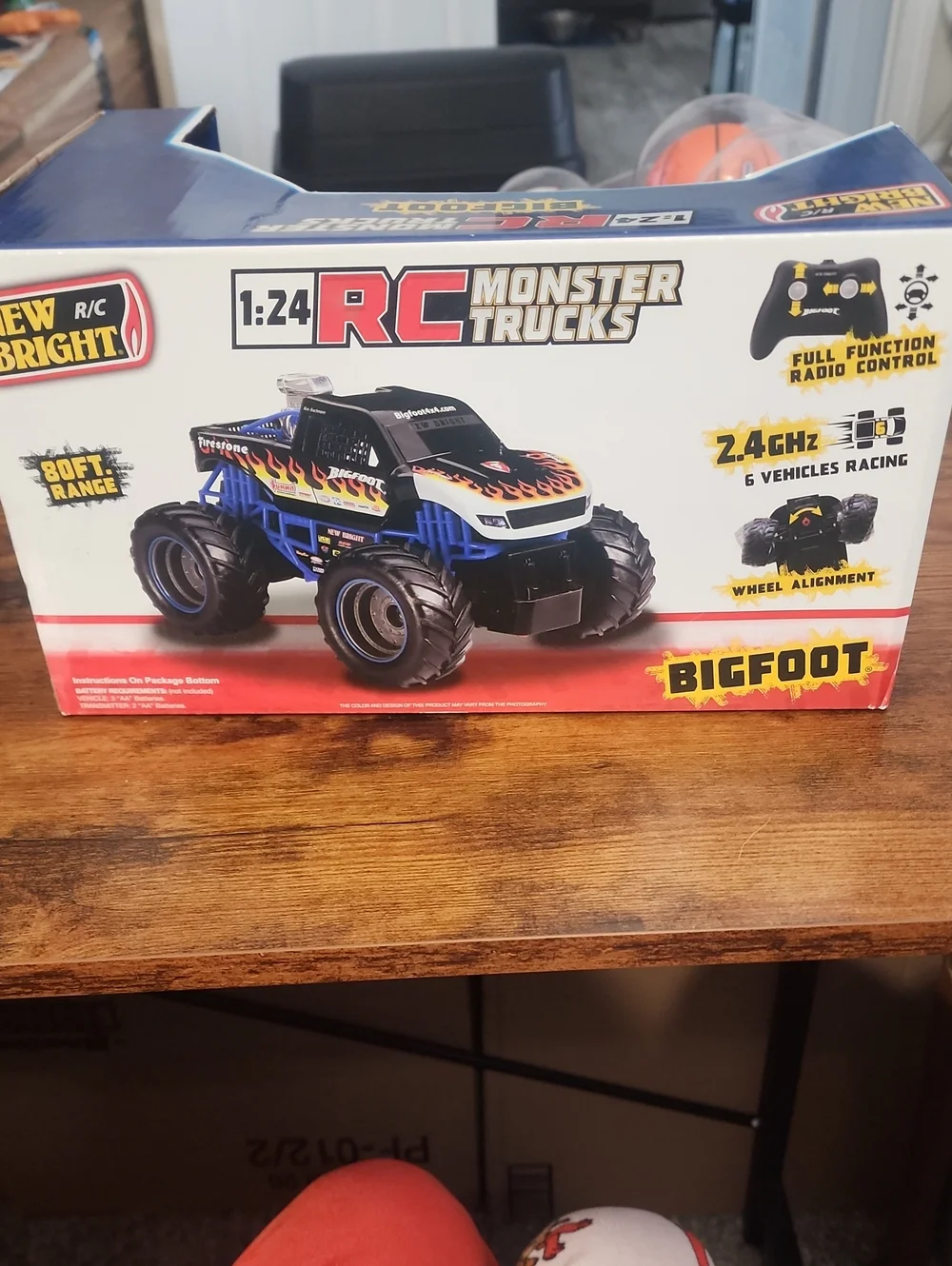 Bigfoot RC Monster Truck Toy - Black & Blue Please Remember And Take Into